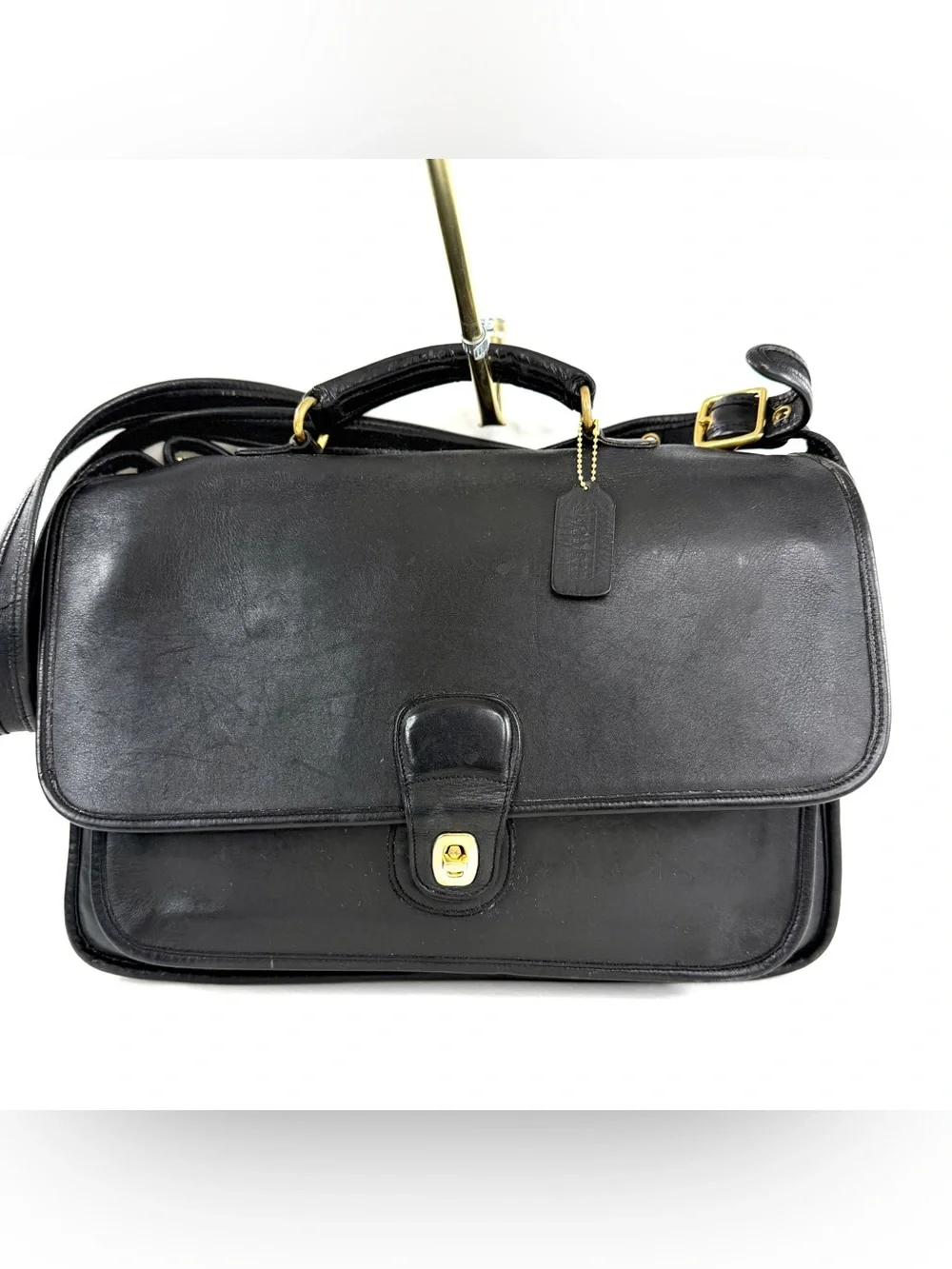 Vintage Coach 5180 Metropolitan Black Leather Messenger Bag US #devilwearsprada2